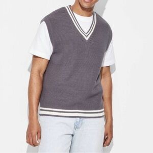 Original Use Charcoal V-Neck Sweater Vest